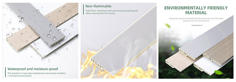 Tấm ốp ch&acirc;n tường SPC chống nước 60 * 12 mm