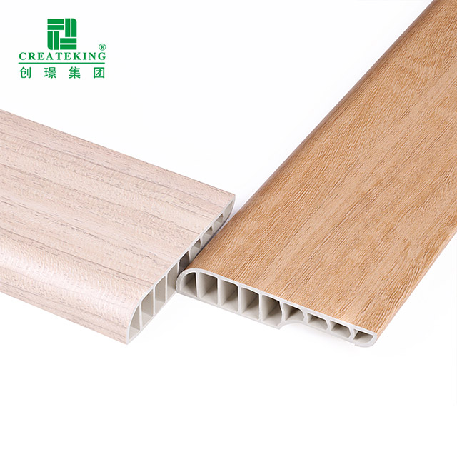 Tấm ốp chân tường bằng bút chì PVC 75 * 15mm