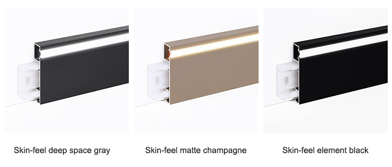 Tấm ốp ch&acirc;n tường hợp kim nh&ocirc;m LED 80 * 9mm