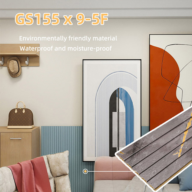 Tấm tường rỗng có rãnh PVC chống thấm nước 155 * 17mm