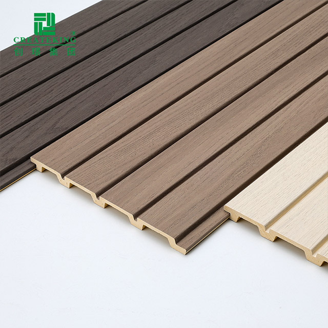 Tấm ốp tường bằng nhựa PVC hoàn thiện bằng gỗ 170 * 11mm