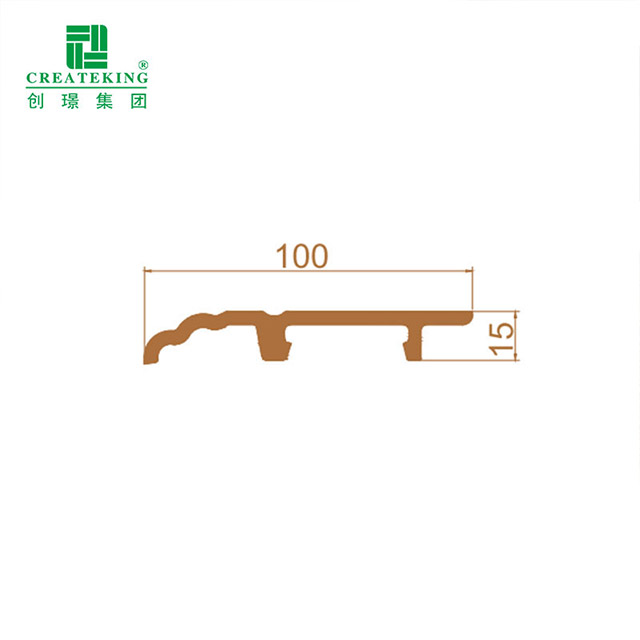 Tấm ốp chân tường kẹp PVC 100 * 15mm