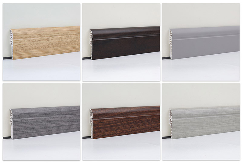 V&aacute;n ch&acirc;n tường tr&ograve;n bằng b&uacute;t ch&igrave; PVC 70 * 15mm