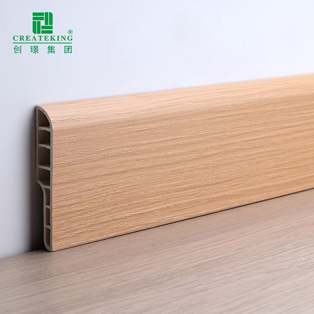 Tấm ốp chân tường bằng bút chì PVC 70 * 12 mm