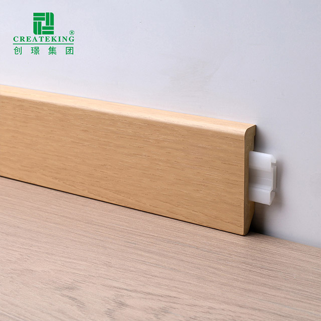 Tấm ốp chân tường bằng nhựa PVC nguyên khối 60 * 12mm