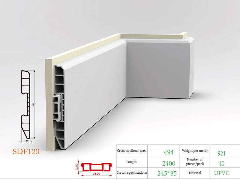 V&aacute;n ch&acirc;n tường SPC 120 * 15,5mm