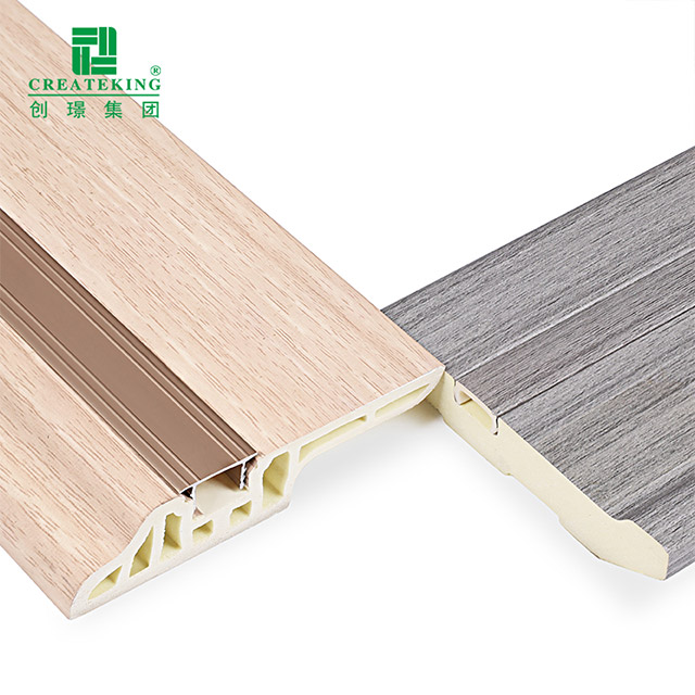 Tấm ốp chân tường ẩn móng tay bằng nhựa PVC 75 * 15mm