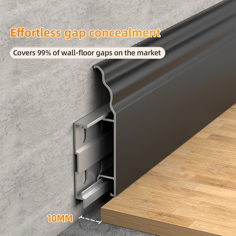 Ván chân tường nhôm kiểu Pháp 70*12mm