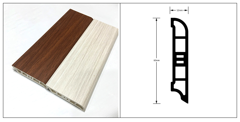 V&aacute;n ch&acirc;n tường b&uacute;t ch&igrave; SPC 60 * 12 mm