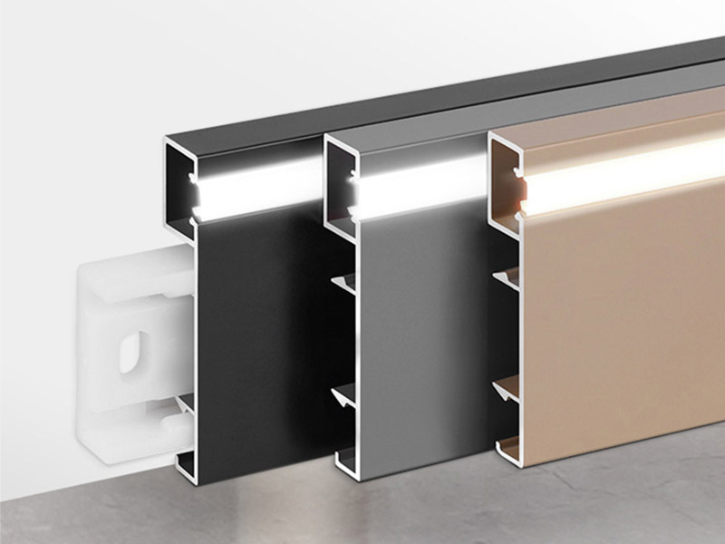 Tấm ốp ch&acirc;n tường bằng nh&ocirc;m LED 50 * 9mm