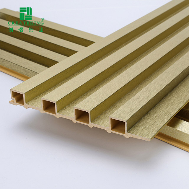 Tấm tường có rãnh màu vàng kim loại 155 * 17mm