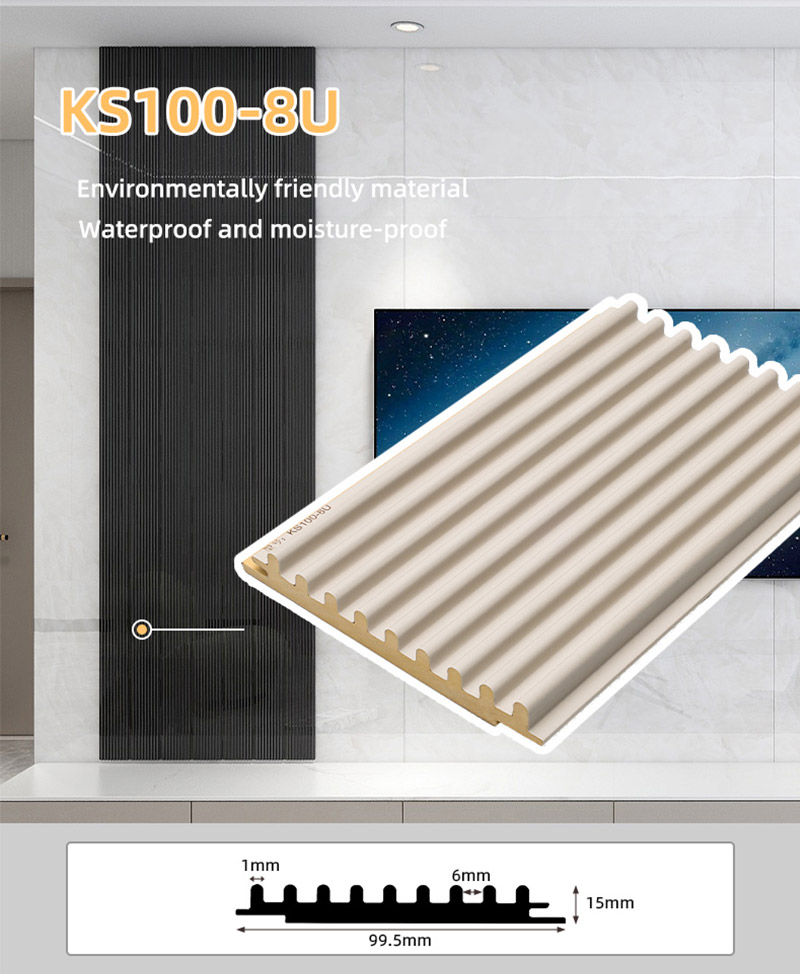 Tấm tường c&oacute; r&atilde;nh h&igrave;nh b&aacute;n nguyệt 99,5 * 15mm