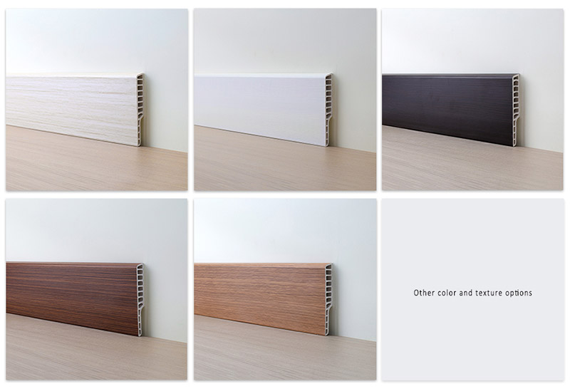 Tấm ốp ch&acirc;n tường PVC 100 * 15mm