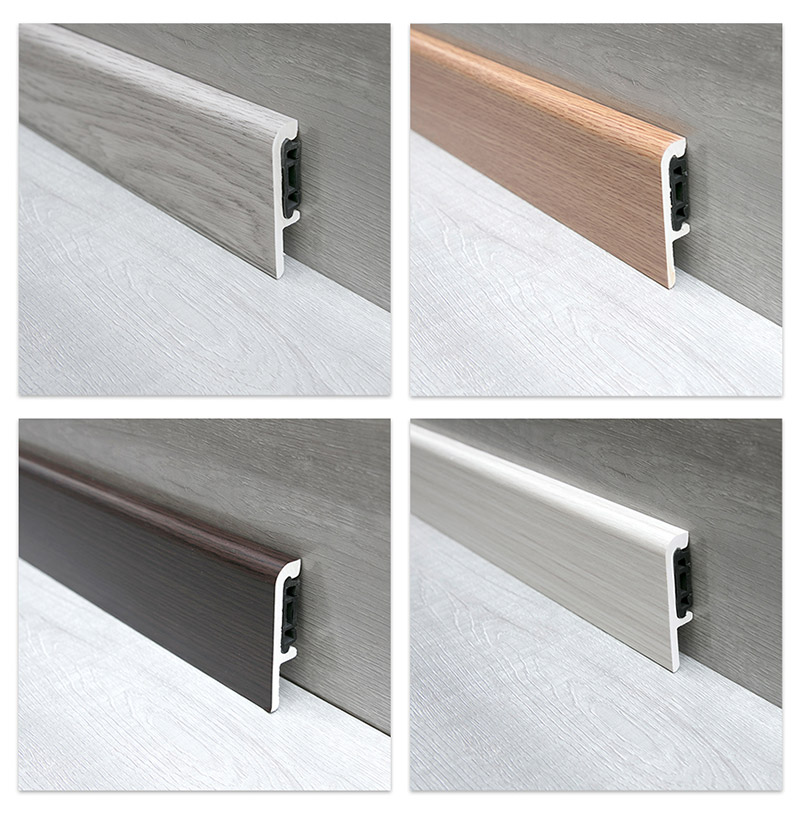 Tấm ốp ch&acirc;n tường kẹp PVC 75 * 15mm