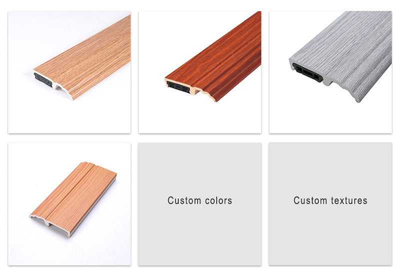 Tấm ốp ch&acirc;n tường kẹp PVC 85 * 16mm