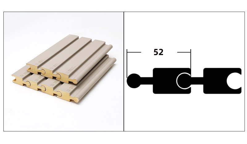 Bảng tường h&igrave;nh cung phẳng 52 * 21mm