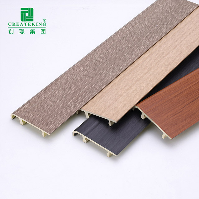 Tấm ốp chân tường kẹp PVC 76 * 14mm
