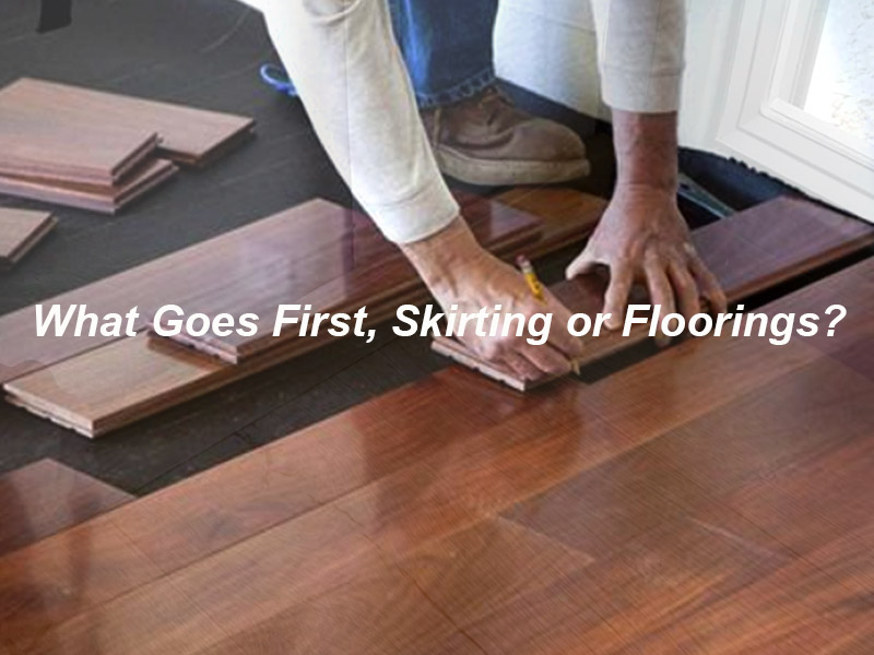 Điều gì đi đầu tiên, váy hoặc sàn?