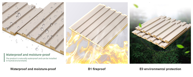 Tấm tường c&oacute; r&atilde;nh đặc PVC 130 * 7,8mm