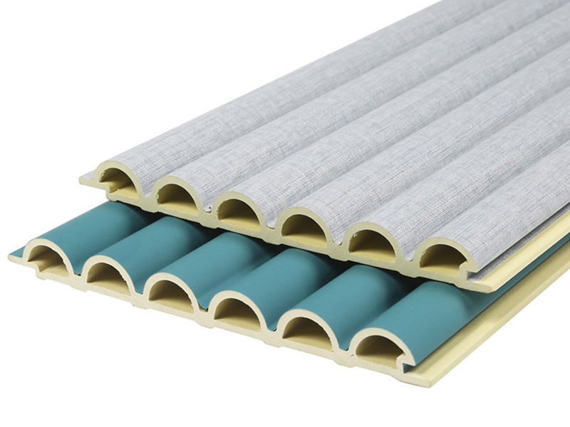 Bảng tường WPC thiết kế h&igrave;nh b&aacute;n nguyệt 158 ​​* 15mm