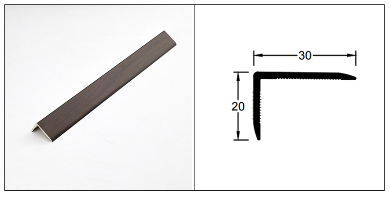 Dải viền s&agrave;n gỗ nguy&ecirc;n khối h&igrave;nh chữ L 30 * 20 mm