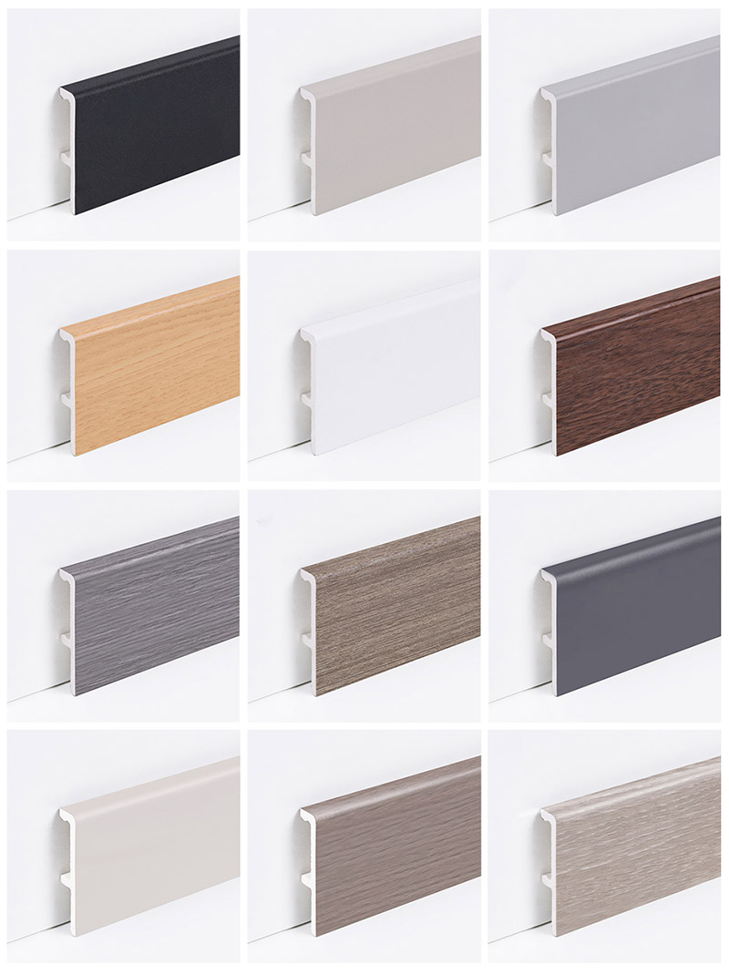 Tấm ốp ch&acirc;n tường kẹp PVC 60 * 12 mm