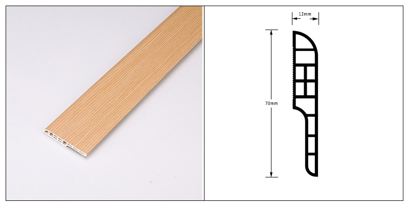 Tấm ốp ch&acirc;n tường SPC 70 * 12 mm