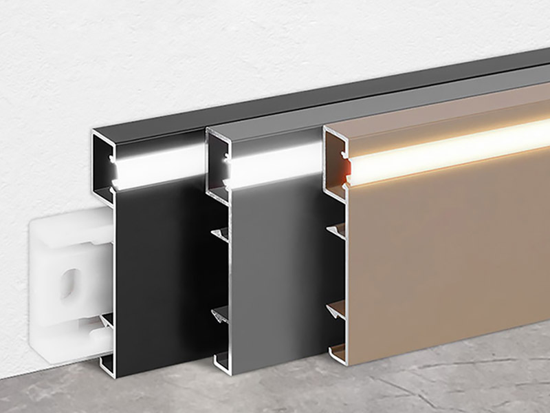 Tấm ốp ch&acirc;n tường hợp kim nh&ocirc;m LED 80 * 9mm