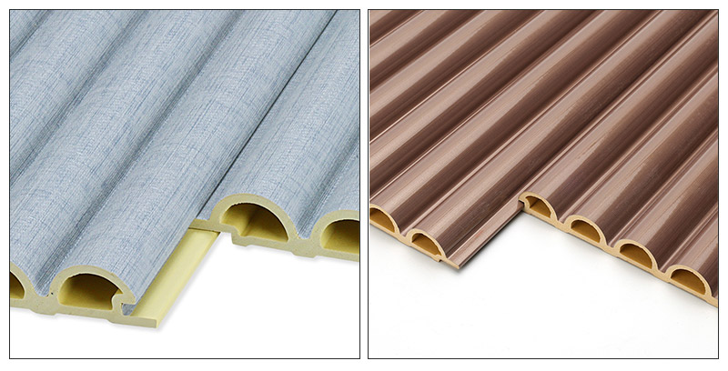 Bảng tường WPC thiết kế h&igrave;nh b&aacute;n nguyệt 158 ​​* 15mm