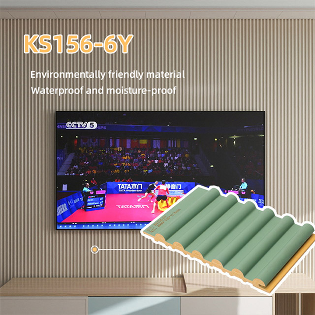 Tấm ốp tường nửa tròn bên ngoài PVC 156 * 12,8mm