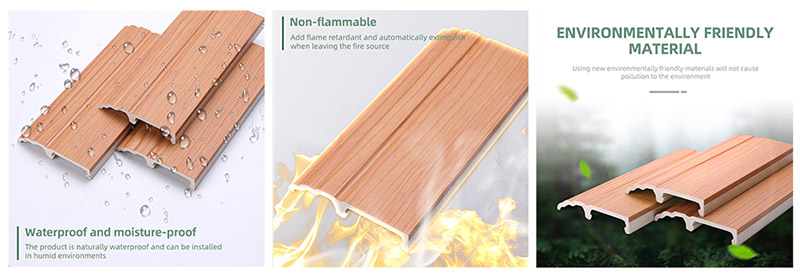 Tấm ốp ch&acirc;n tường kẹp PVC 85 * 16mm