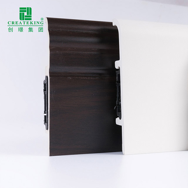 Tấm ốp chân tường kẹp PVC 100 * 15mm