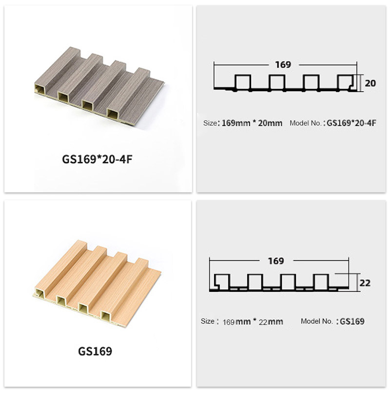 Tấm tường PVC rỗng 169 * 20 mm