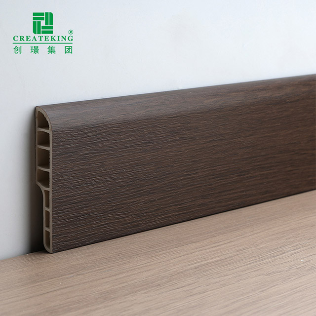 Tấm ốp chân tường bằng bút chì PVC 70 * 12 mm