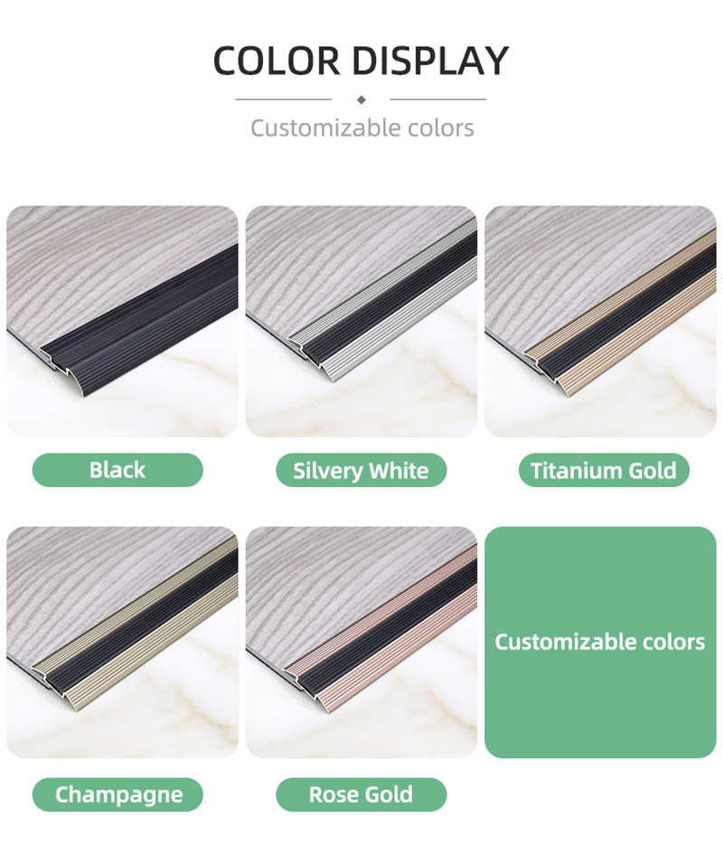  Thanh ngưỡng chống trượt bằng nh&ocirc;m c&oacute; ch&egrave;n cao su