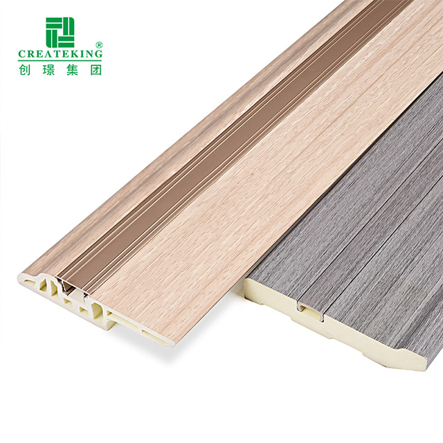Tấm ốp chân tường ẩn móng tay bằng nhựa PVC 75 * 15mm