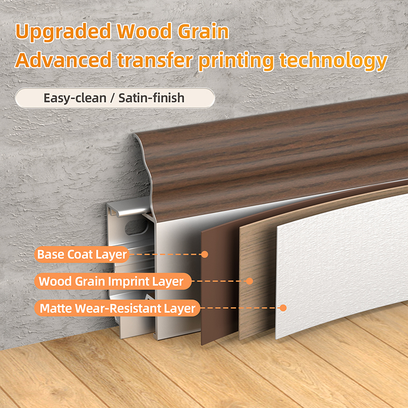 Ván chân tường nhôm kiểu Pháp 70*12mm