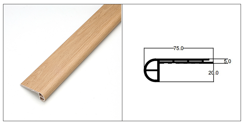 Dải mũi cầu thang SPC 75 * 25 mm
