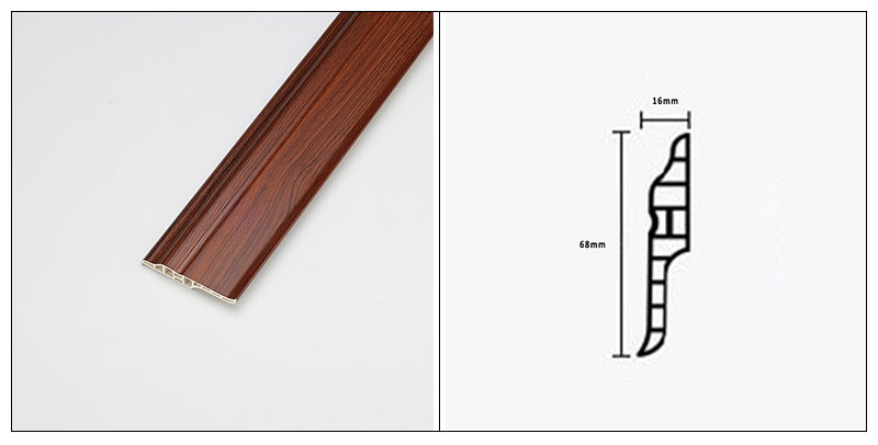 Tấm ốp ch&acirc;n tường PVC đa chức năng 68 * 16mm