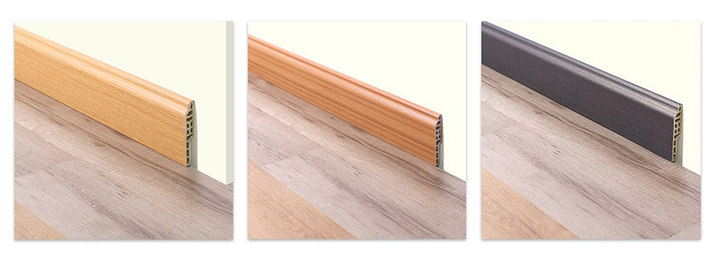 Tấm ốp ch&acirc;n tường bằng nhựa PVC 80 * 14mm