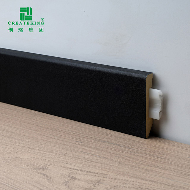 Tấm ốp chân tường bằng nhựa PVC nguyên khối 60 * 12mm