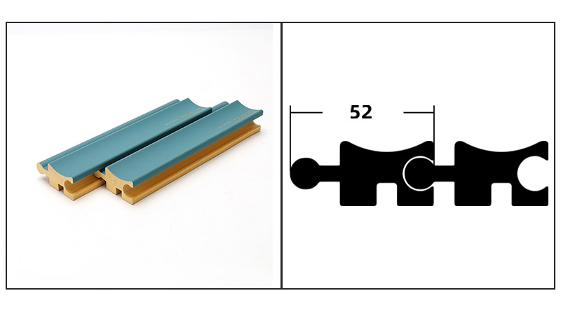 Tấm tường xoay PVC 52 * 25mm