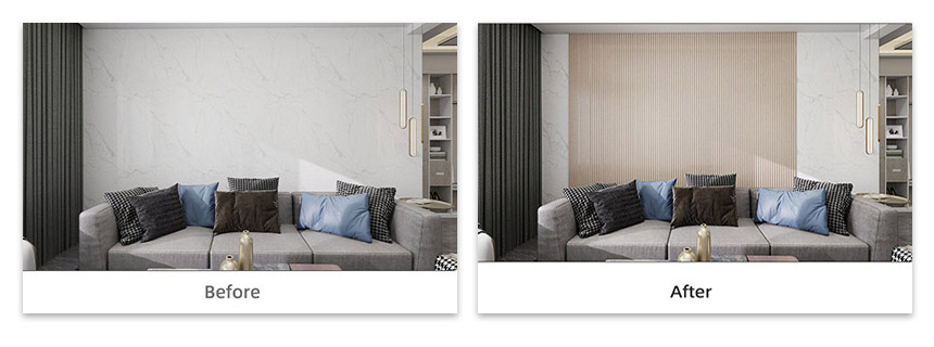 Tấm ốp tường h&igrave;nh b&aacute;n nguyệt rắn chắc bằng đ&aacute; cẩm thạch trắng trắng