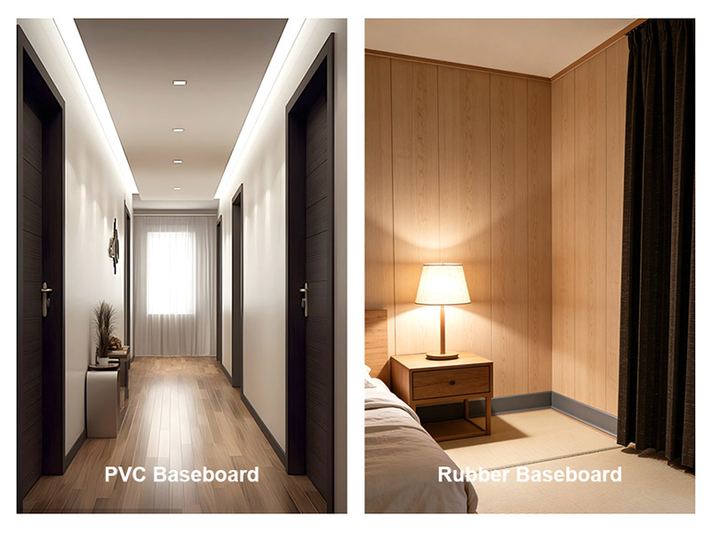 Bạn nên lựa chọn giữa ván chân tường cao su và ván chân tường PVC như thế nào?