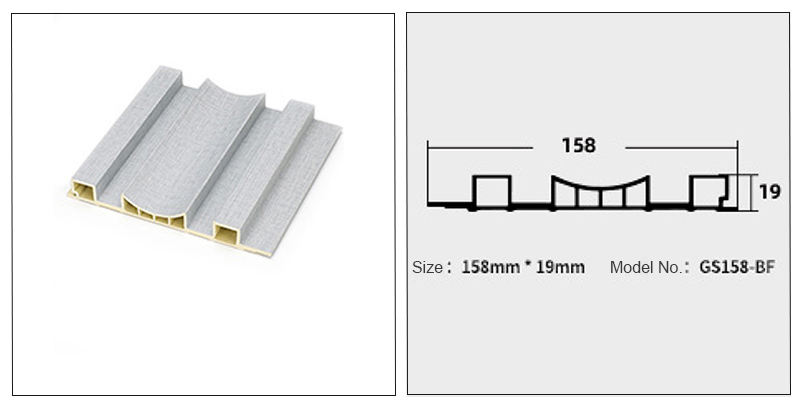 Tấm nhựa PVC 158 * 19mm