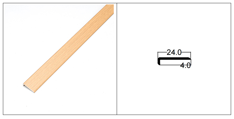 Dải cạnh s&agrave;n SPC h&igrave;nh chữ L 24 * 4mm