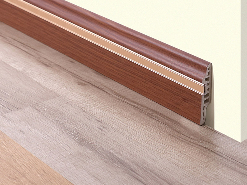 Tấm ốp ch&acirc;n tường ẩn m&oacute;ng tay bằng nhựa PVC 90 * 16mm