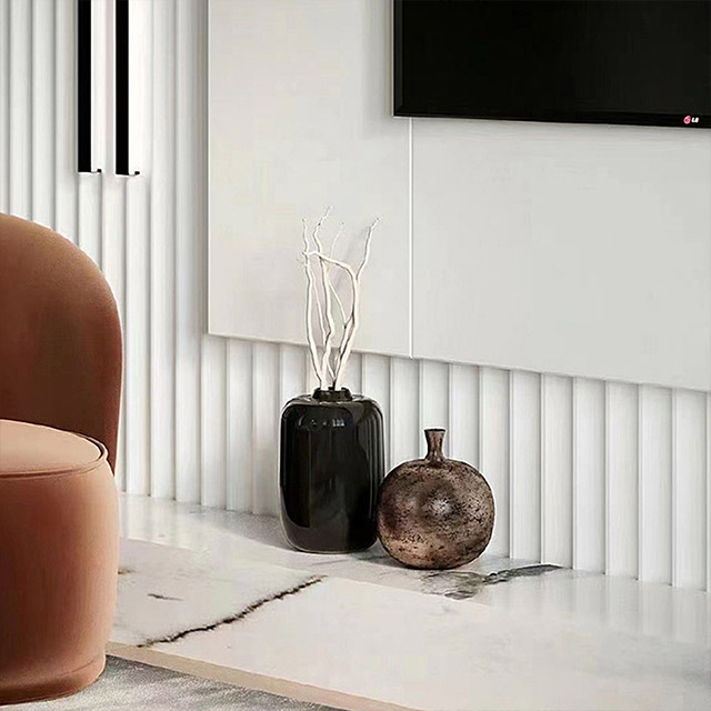 Tấm ốp tường hình vòng cung bên trong hình sóng 128 * 15mm