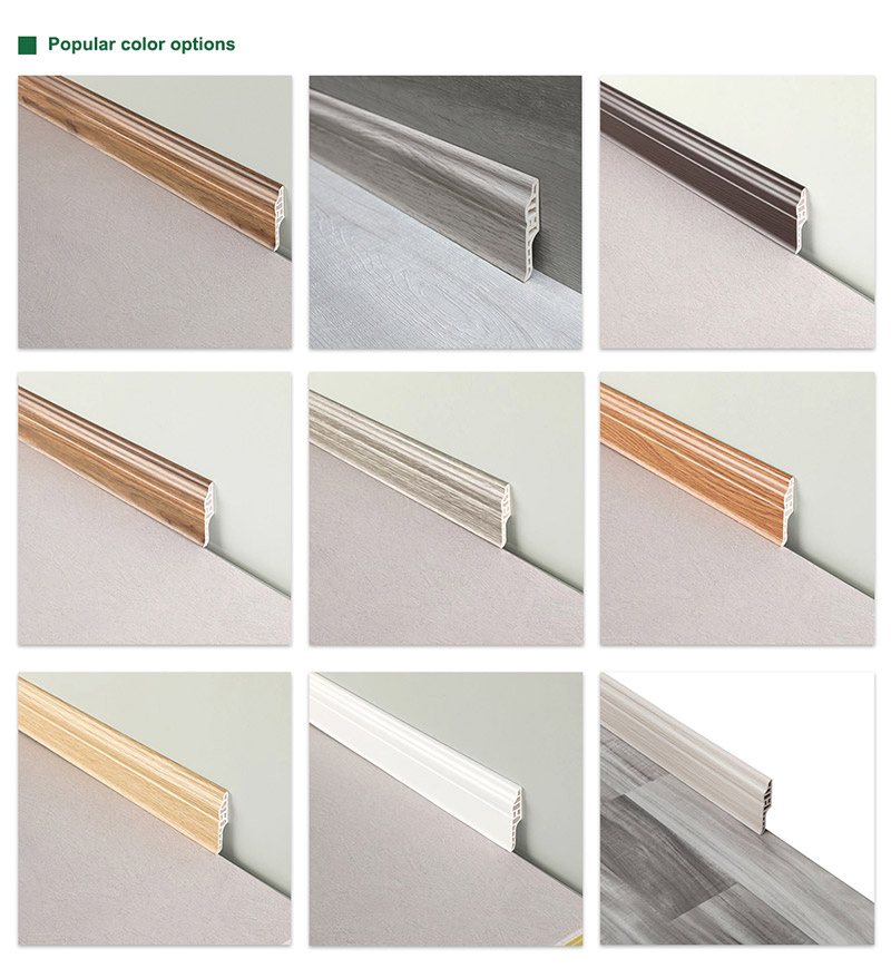 Tấm v&aacute;n ch&acirc;n tường rỗng nhiều khoang PVC 70 * 16mm