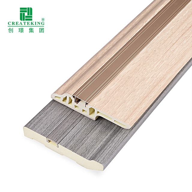 Tấm ốp chân tường ẩn móng tay bằng nhựa PVC 75 * 15mm